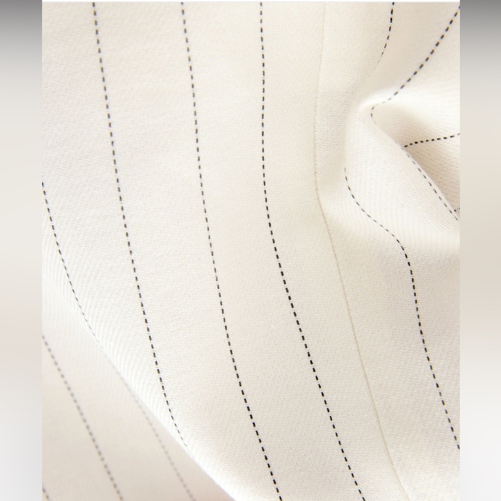 Black/white striped Linen Blend Blazer NWOT - Picture 11 of 17
